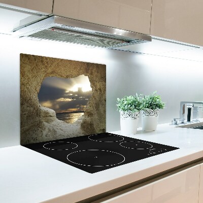 Glas Ceranfeldabdeckung Spritzschutz Meereshöhle