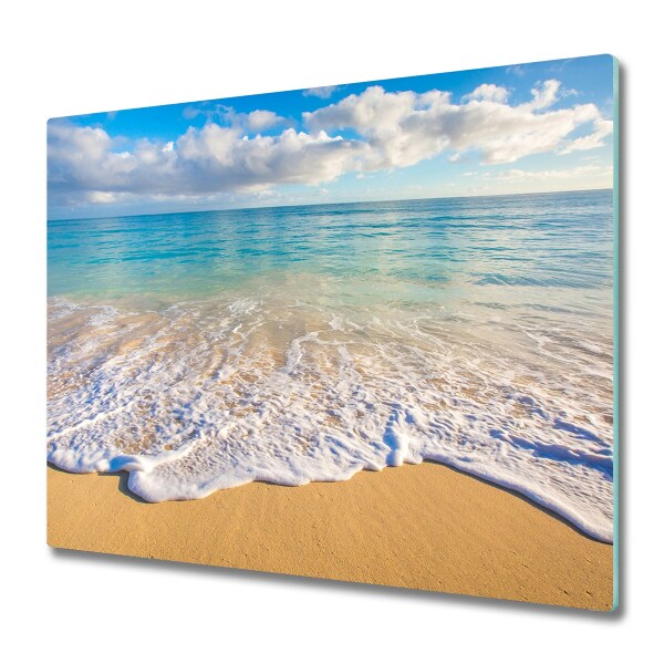Glas Ceranfeldabdeckung Spritzschutz Hawaii Strand