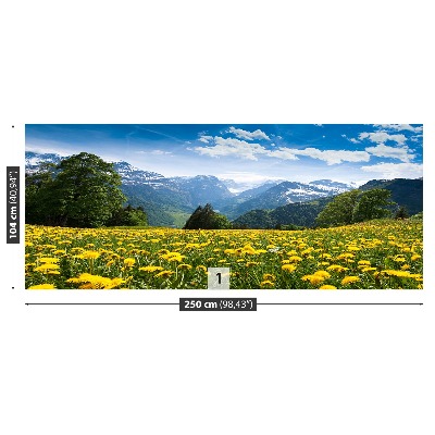 Fototapete Löwenzahn-berge