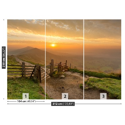 Fototapete Goldener sonnenaufgang
