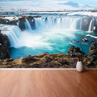 Wandtapete Wasserfall goddafossa