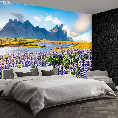 Wandtapete Lupineblumen