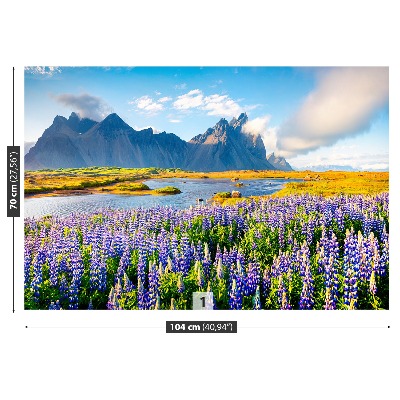Wandtapete Lupineblumen