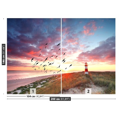 Wandtapete Leuchtturm sylt