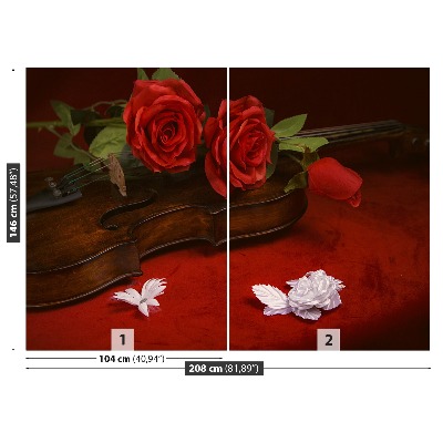 Motivtapete Violine roses