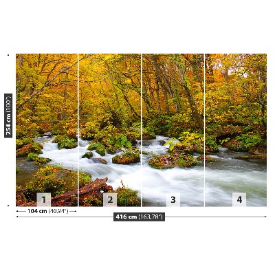 Wandtapete Der fluss in japan