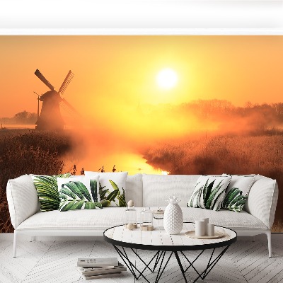 Bildtapete Sonne windmühle