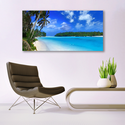 Acrylglasbilder Strand Palmen Südsee Landschaft