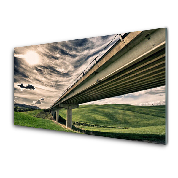 Acrylglasbilder Autobahn Brücke Tal Architektur