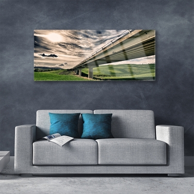 Acrylglasbilder Autobahn Brücke Tal Architektur