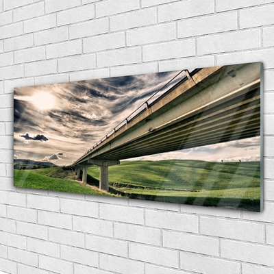 Acrylglasbilder Autobahn Brücke Tal Architektur