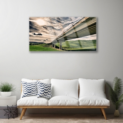 Acrylglasbilder Autobahn Brücke Tal Architektur