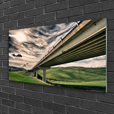 Acrylglasbilder Autobahn Brücke Tal Architektur