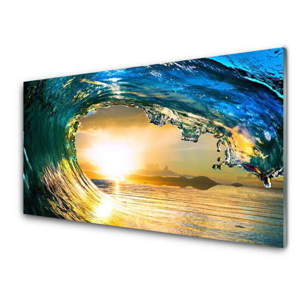 Acrylglasbilder Welle Meer Sonnenuntergang Natur