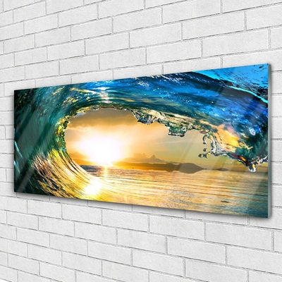 Acrylglasbilder Welle Meer Sonnenuntergang Natur