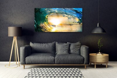 Acrylglasbilder Welle Meer Sonnenuntergang Natur