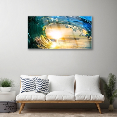 Acrylglasbilder Welle Meer Sonnenuntergang Natur