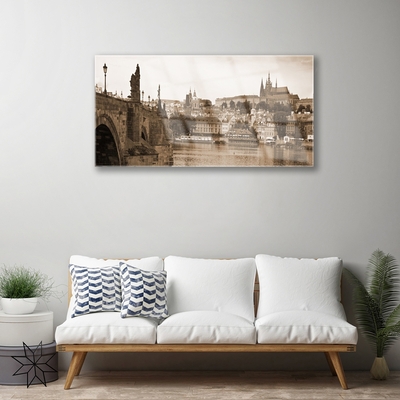 Acrylglasbilder Prag Brücke Landschaft