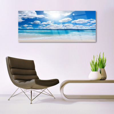 Acrylglasbilder Nordsee Strand Wolken Landschaft