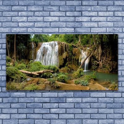 Acrylglasbilder Wasserfall Fluss Wald Natur