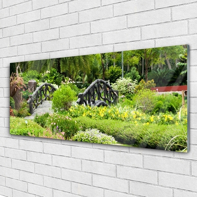 Acrylglasbilder Botanischer Garten Brücke Natur