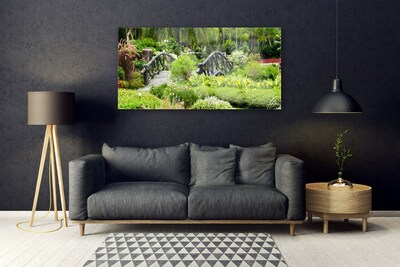 Acrylglasbilder Botanischer Garten Brücke Natur