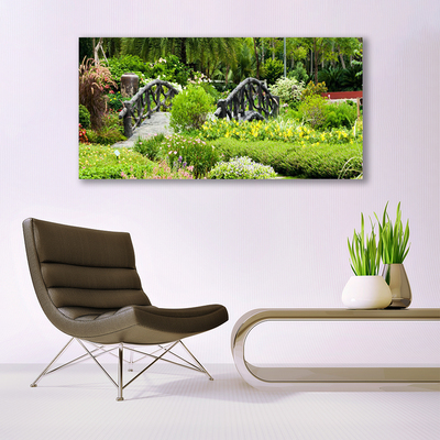 Acrylglasbilder Botanischer Garten Brücke Natur