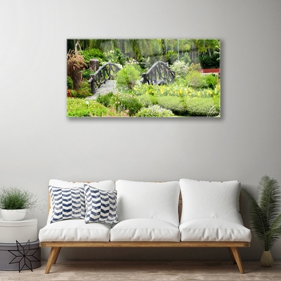 Acrylglasbilder Botanischer Garten Brücke Natur