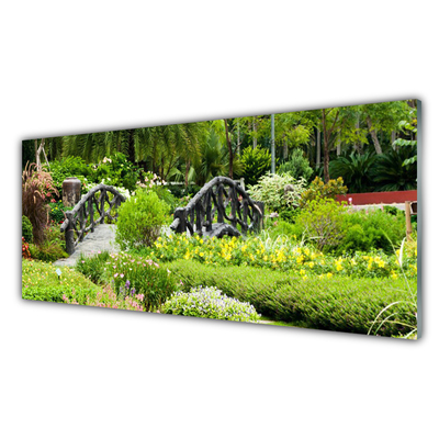 Acrylglasbilder Botanischer Garten Brücke Natur