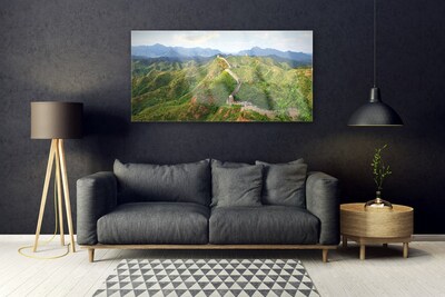 Acrylglasbilder Chinesische Mauer Berge Landschaft