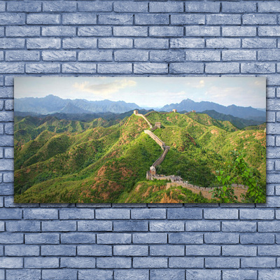 Acrylglasbilder Chinesische Mauer Berge Landschaft