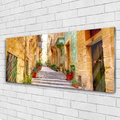 Acrylglasbilder Altstadt Gasse Gebäude