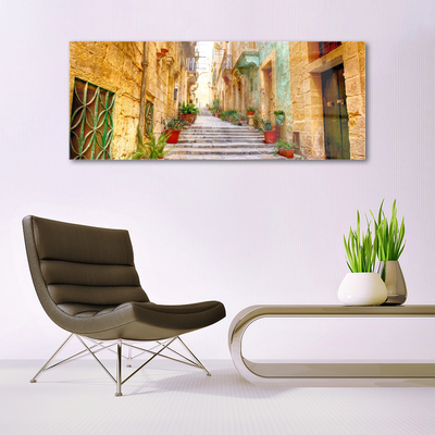 Acrylglasbilder Altstadt Gasse Gebäude
