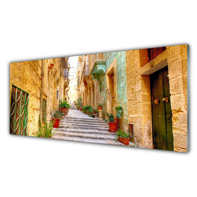 Acrylglasbilder Altstadt Gasse Gebäude