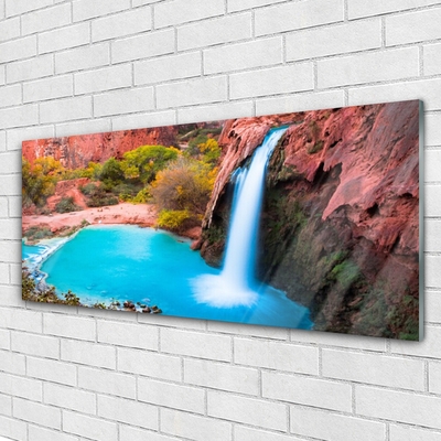 Acrylglasbilder Wasserfall Gebirge Natur