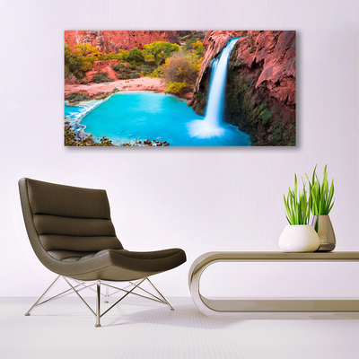 Acrylglasbilder Wasserfall Gebirge Natur