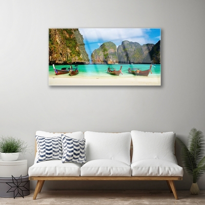 Acrylglasbilder Strand Meer Gebirge Landschaft