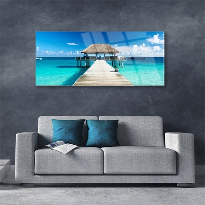 Acrylglasbilder Meer Brücke Architektur