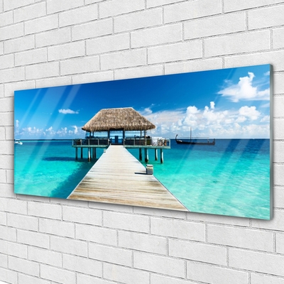 Acrylglasbilder Meer Brücke Architektur