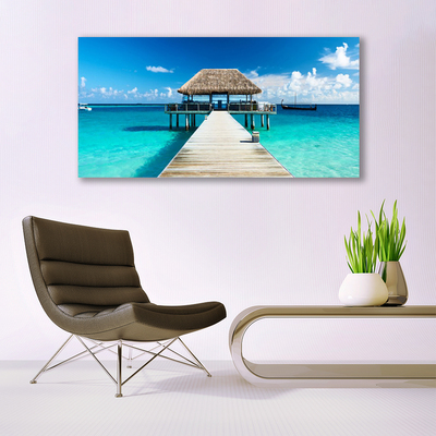 Acrylglasbilder Meer Brücke Architektur
