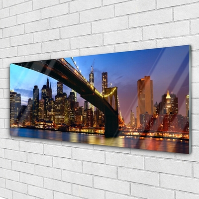 Acrylglasbilder Brücke Stadt Wasser Architektur