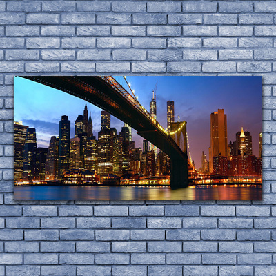 Acrylglasbilder Brücke Stadt Wasser Architektur