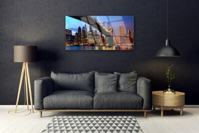Acrylglasbilder Brücke Stadt Wasser Architektur