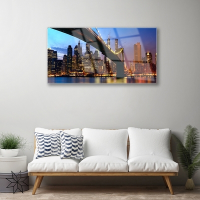 Acrylglasbilder Brücke Stadt Wasser Architektur