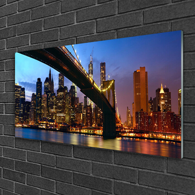 Acrylglasbilder Brücke Stadt Wasser Architektur