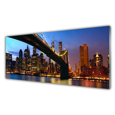 Acrylglasbilder Brücke Stadt Wasser Architektur