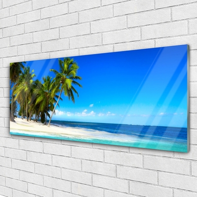 Acrylglasbilder Palmen Strand Meer Landschaft