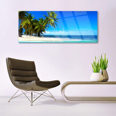 Acrylglasbilder Palmen Strand Meer Landschaft