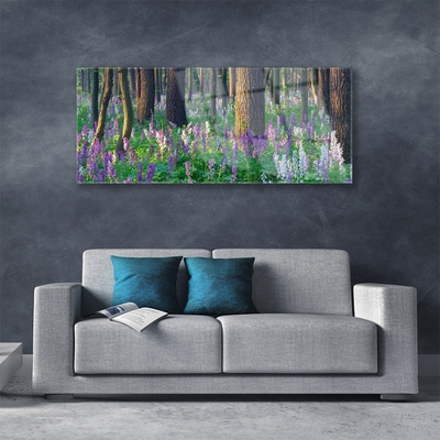 Acrylglasbilder Wald Blumen Natur