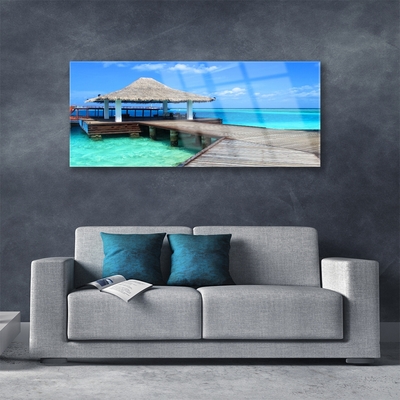Acrylglasbilder Meer Brücke Architektur